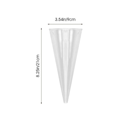 GOOHOCHY Hanging Wall Vase Glass Planter Hydroponic Flower Bottle Cone Shape Clear Glass Plant Holder for Home Office Balcony Indoor Decoration