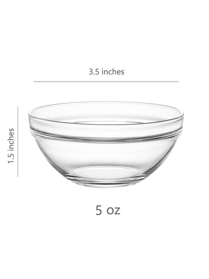 Sweejar 3.5 inch Small Glass Bowls Set, 5 oz Prep Bowls for Cooking, Small Bowls for Kitchen, Dessert Bowls for Ice Cream, 9 pack