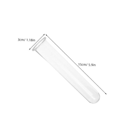 WESIEVYA 5pcs Glass Hydroponic Test Tube Vases 2.5x3x15cm Glass Propagation Tubes for Small Terrarium Plants Office Home Flower Display