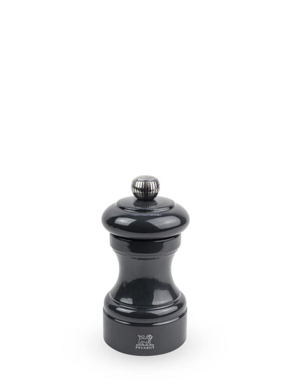 Peugeot Bistro 4-Inch Salt Mill - Adjustable Grinding, Durable Stainless Steel Mechanism, Beechwood Craftsmanship, Pre-Filled with Rock Salt, Ideal for Everyday Cooking (Slate)