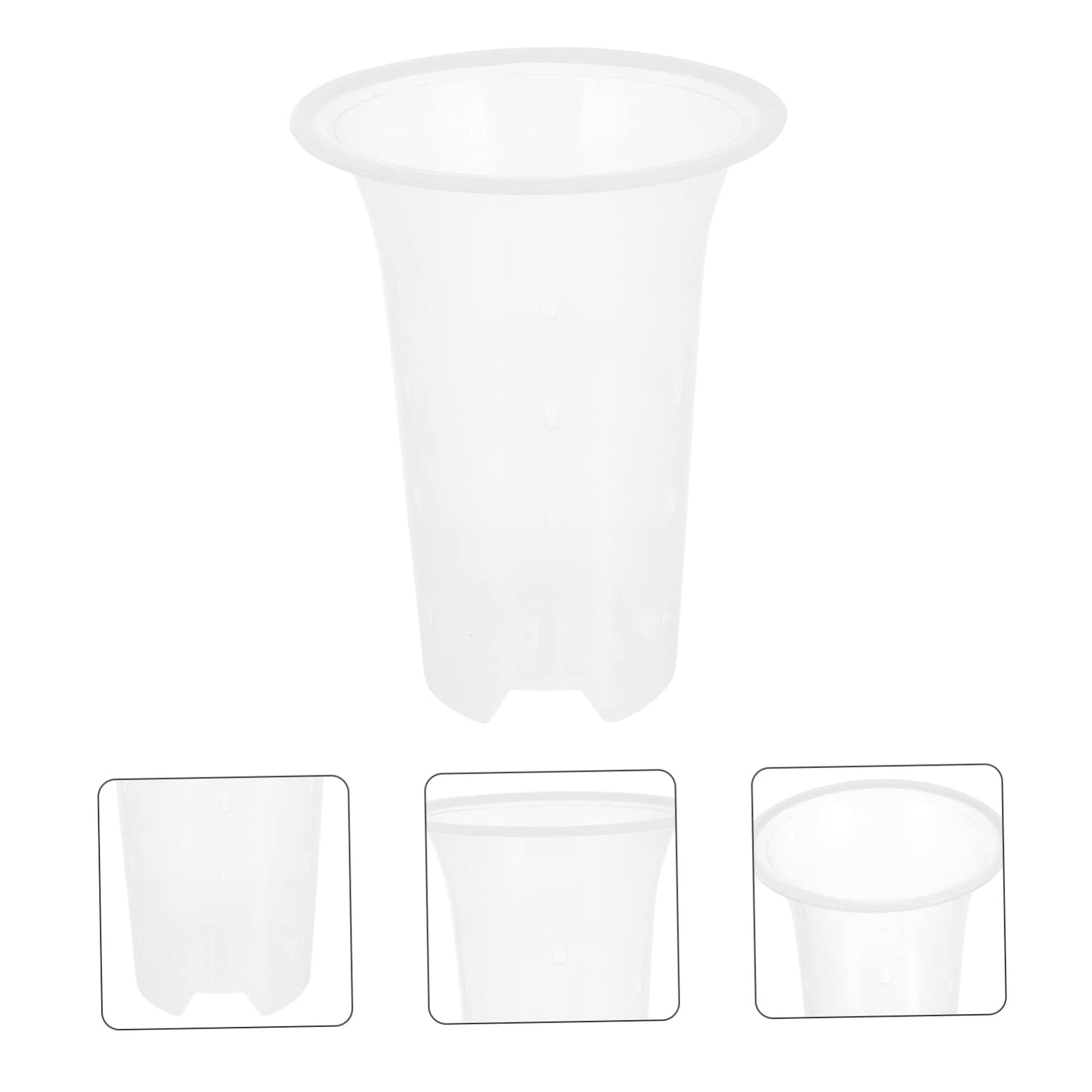 Gogogmee 5Pcs Orchid Planting Pots with Drainage Holes Plastic Flower Pots for Indoor Outdoor Gardening and Transplanting Versatile Plant Containers 5X7.67X2.75 Inch