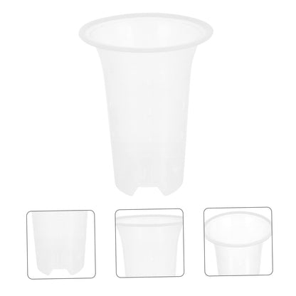 Gogogmee 5Pcs Orchid Planting Pots with Drainage Holes Plastic Flower Pots for Indoor Outdoor Gardening and Transplanting Versatile Plant Containers 5X7.67X2.75 Inch