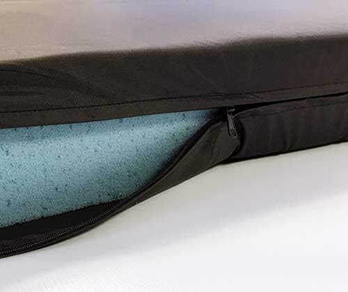 Dogbed4less High Density Solid Blue Cooling Gel Infused Memory Foam Pad Dog Pet Bed + Internal Waterproof Cover (41x27x4 Inches)