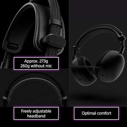 Sony INZONE H9 II Wireless Noise Canceling Gaming Headset, WH-1000XM6 Drivers, Lightweight, Detachable Cardoid AI Mic, 2.4GHz and Bluetooth, Soft Case, for PC, PS5, Switch, and Mobile, White