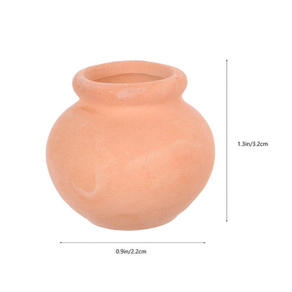 Sewroro 9pcs Mini Ceramic Succulent Nursery Pots, Small Clay Pots Mini Terracotta Planter for Small Spaces and Office Decor