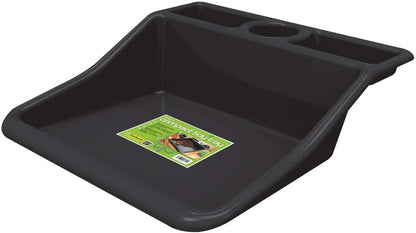 Garden Compact Tidy Tray – Black, 19" L x 19.5" W x 6" H – Sturdy One-Piece Potting Tray, Indoor/Outdoor Gardening, Recycled Plastic, Lightweight, Versatile Use