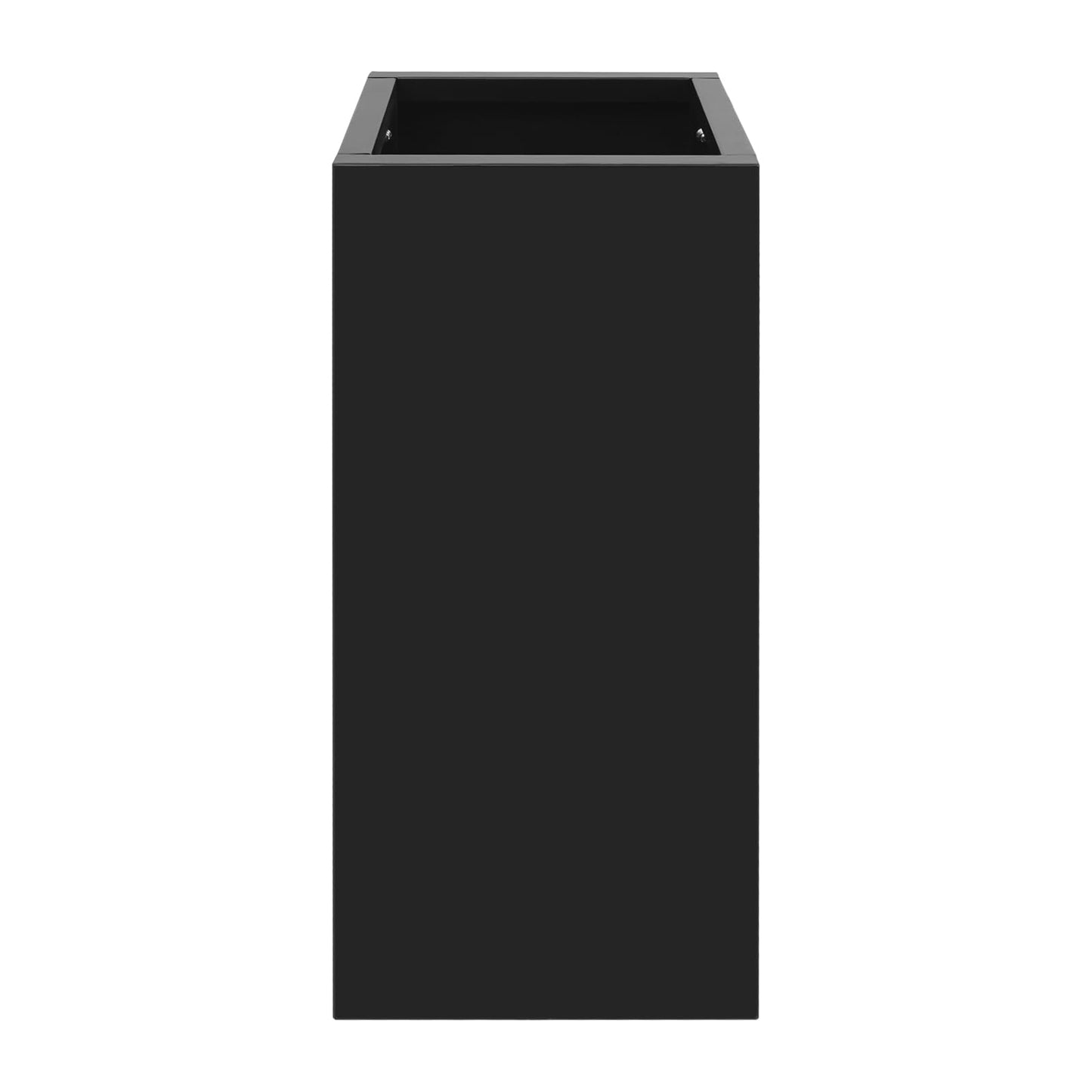 Pinelicorn Black Rectangular Planter with Removable Insert Shelf 12" L x12 W x 30" H, Cube Metal Planters Pot with Drainage Holes, Heavy Duty Steel Flower Pots for Patio, Yard, Garden