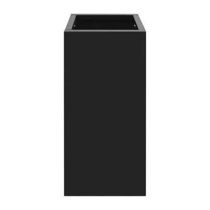 Pinelicorn Black Rectangular Planter with Removable Insert Shelf 12" L x12 W x 30" H, Cube Metal Planters Pot with Drainage Holes, Heavy Duty Steel Flower Pots for Patio, Yard, Garden