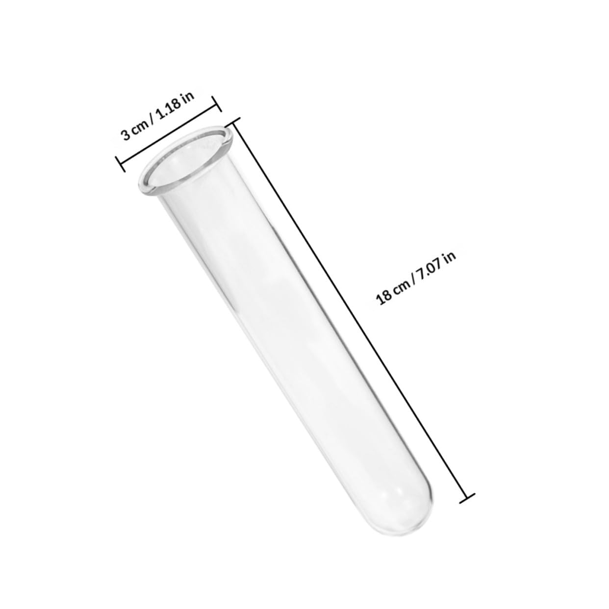 BESTYASH 4pcs Glass Hydroponic Propagation Planter Tubes 2.5x3x18cm Test Tube Vases for Desktop Plant Propagation and Terrarium Accessories Home Décor