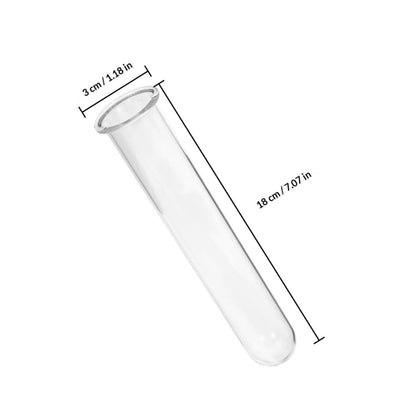 BESTYASH 4pcs Glass Hydroponic Propagation Planter Tubes 2.5x3x18cm Test Tube Vases for Desktop Plant Propagation and Terrarium Accessories Home Décor