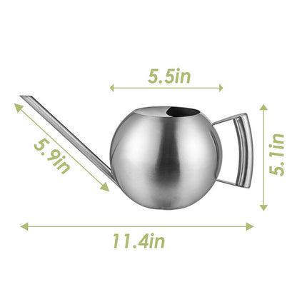 Chemlliy Watering Can with Long Spout and Comfortable Handle, 35 oz/1000ml Small Watering Can for Indoor Plants, Stainless Steel Garden Watering Pot for Indoor House Plants Bonsai Flower Decorative