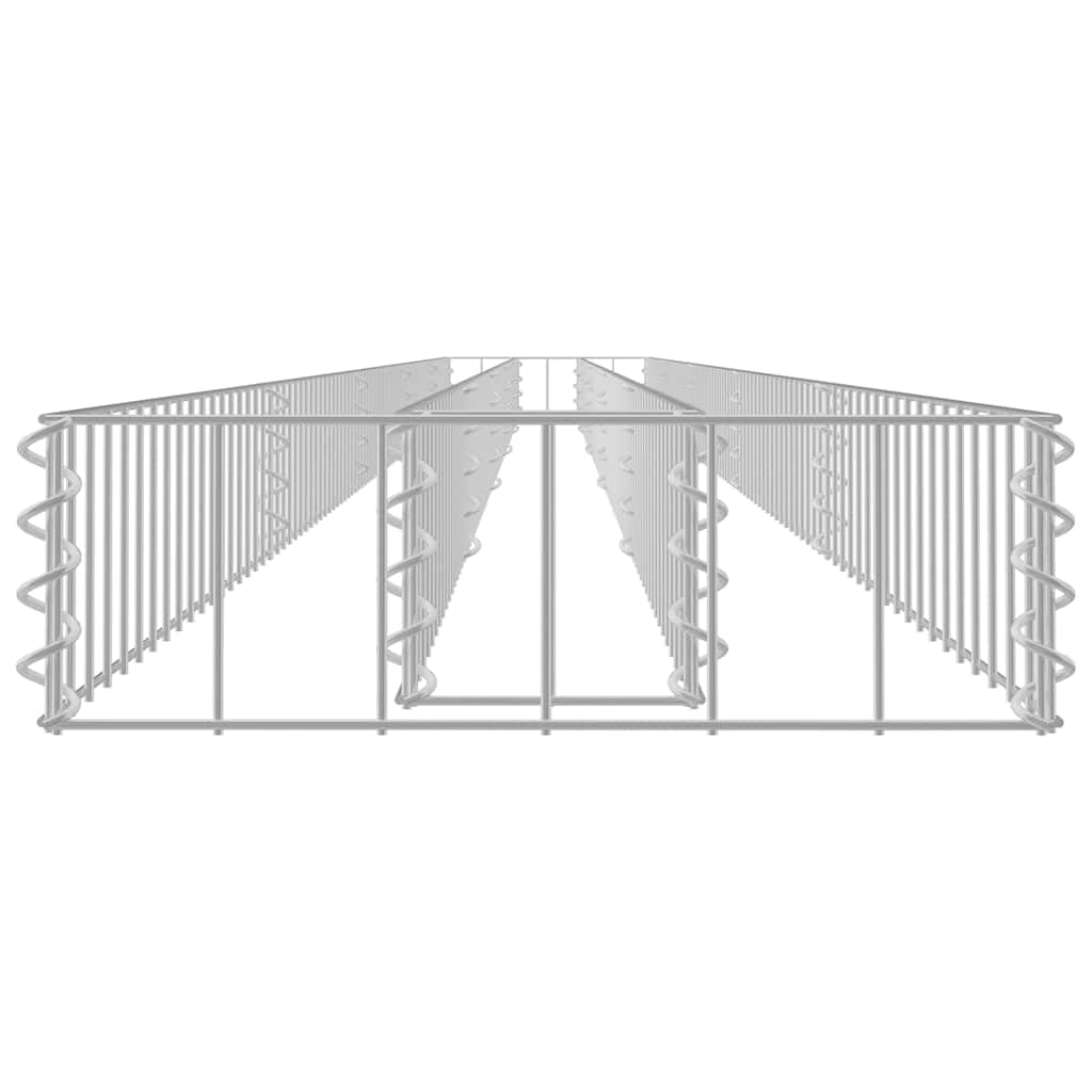 Gabion Raised Bed Silver Galvanized Steel Large Sturdy, Gardening, Pots & Planters, 145644