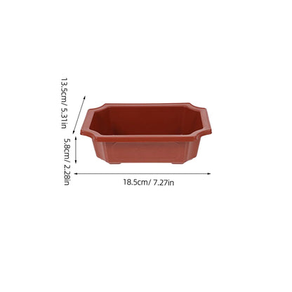 DOITOOL Rectangular Planter Bonsai Training Pot 10PCS Plastic Flower Plant Growing Pot Nursery s with Drainage Hole for Home Office Garden Balcony Decoration Orchid