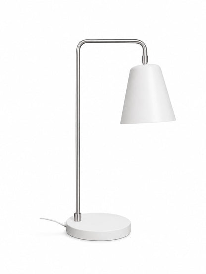 HarvestLand Steady Silver Reading Lamps for Bedside Table – Adjustable Industrial Table Lamp with Solid Base, Lamp for nightstand, Desk Lamp Home Office, Mid Century Modern Reading Lamp Style