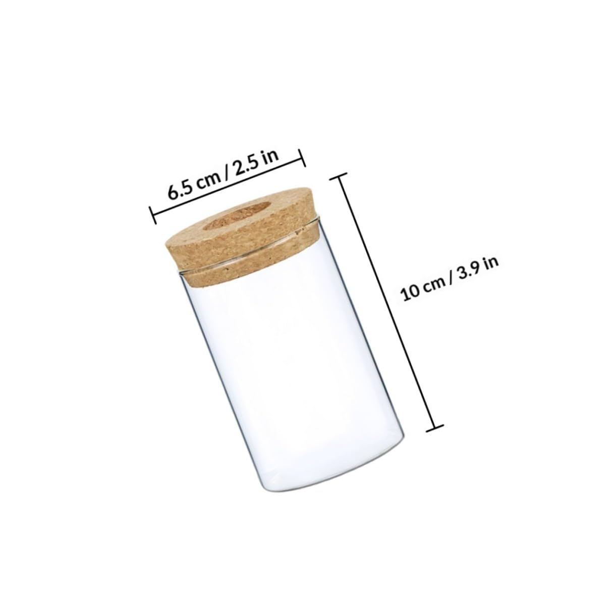 GALPADA Glass Flower Vase Set 2pcs 6.5cm X 10cm with Corked Hole for Indoor Hydroponic Plants and Moss Terrarium Home Decor Floral Arrangement Container