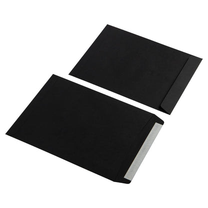 LUXPaper 10 x 13 Open End Envelopes | Peel & Press | Midnight Black | 80lb. Text | 50 Qty