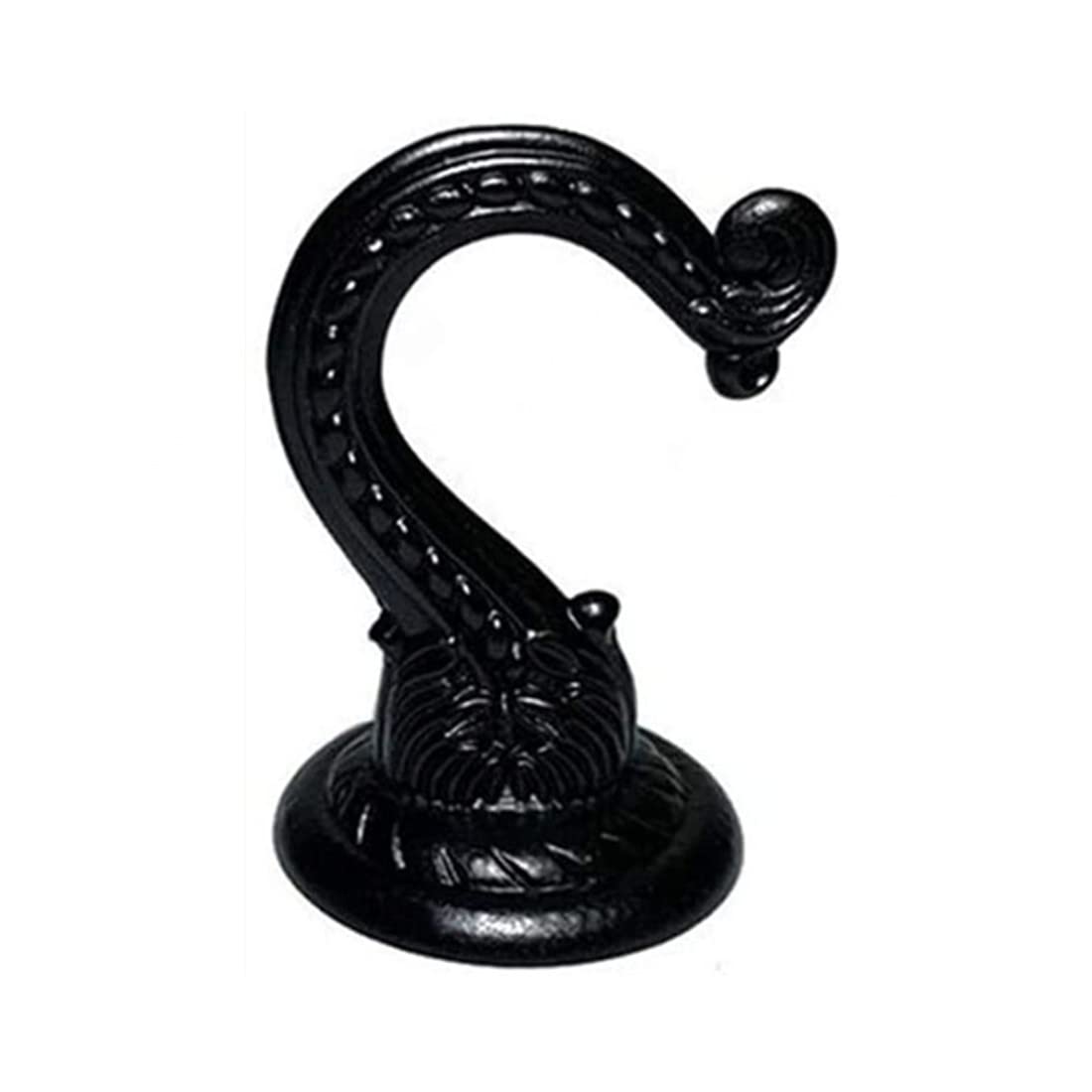 GDQLCNXB 6 Sets 55mm/2.17" Ceiling Metal Ceiling Hooks, Heavy Duty Swag Hooks with Hardware for Hanging Plants/Chandeliers/Wind Chimes/Ornament (Black Color)