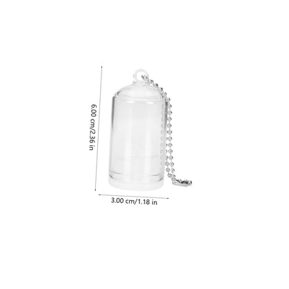 BESPORTBLE 5pcs Mini Glass Cover Keychain Pendant Terrarium Decoration for Handbags Purses and Keychains Empty No Plants Included