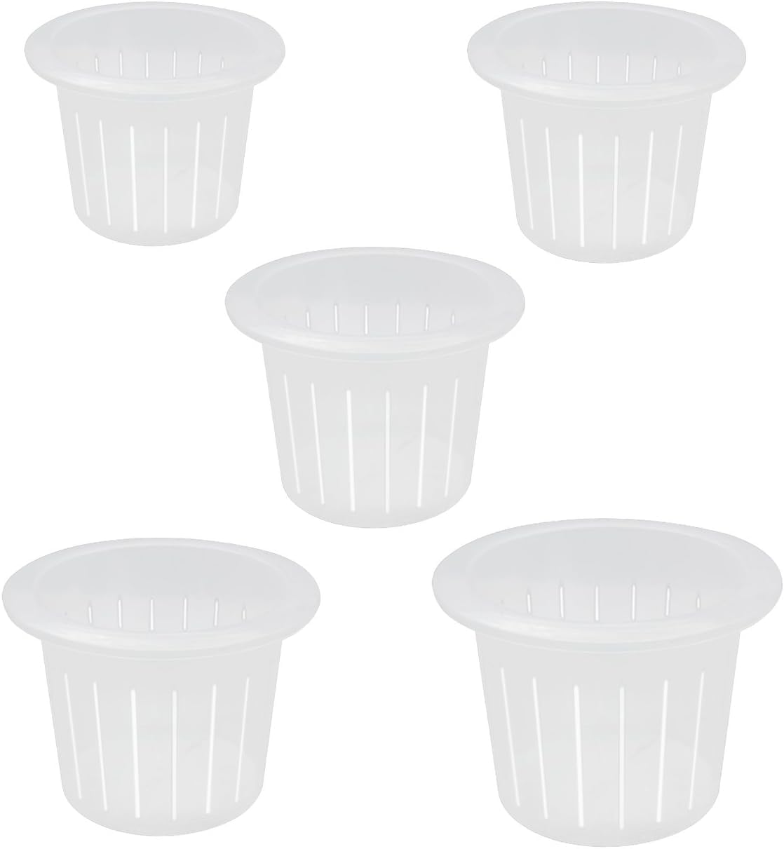 Adopirit Transparent Plastic Planter Garden Pots Orchid Breathable Slotted Clear Plastic Pot - Growers Assortment (10 pots - Two of Them are 4",5",6",7",7.5")