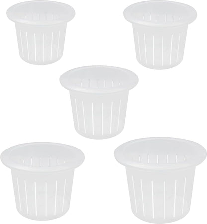 Adopirit Transparent Plastic Planter Garden Pots Orchid Breathable Slotted Clear Plastic Pot - Growers Assortment (10 pots - Two of Them are 4",5",6",7",7.5")