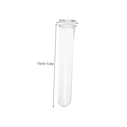 WESIEVYA 5pcs Glass Hydroponic Test Tube Vases 2.5x3x15cm Glass Propagation Tubes for Small Terrarium Plants Office Home Flower Display
