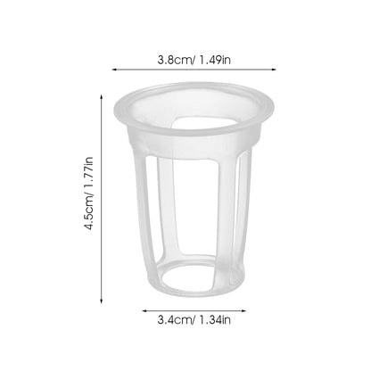 IWOWHERO 100 Pcs 1.77 Inch Slotted Net Pots Reusable Planting Cups for Hydroponic Grow Systems Small Mesh Nursery Baskets for Seedling Cultivation Home Gardening Vegetables Flowers