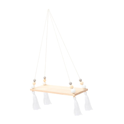 EXQUIMEUBLE Home Hanging Rack Creative Cotton Rope Plant Display Board for Indoor Outdoor Decor for Flowerpot Storage Room Bedroom Kitchen and Garden