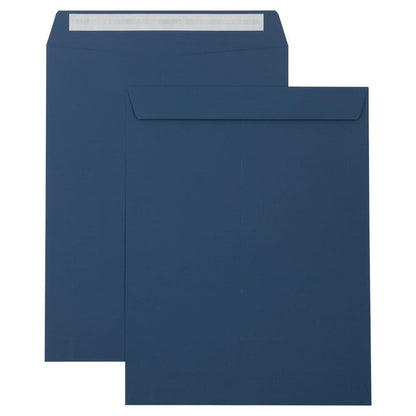 LUXPaper 10 x 13 Open End Envelopes | Peel & Press | Navy Blue | 80lb. Text | 50 Qty