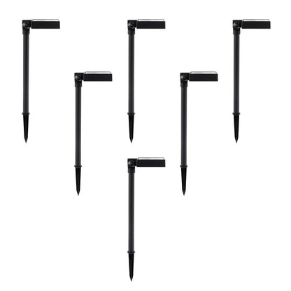 Tommy Bahama Solar Path Lights, LED Down Light, 40 Lumen, Adjustable Head, Black Finish, 6-Pack, Model 10907-40-6GB