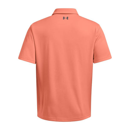 Under Armour Men's Tech Golf Polo, (897) Flare Orange/Pitch Gray/Halo Gray, 3X-Large