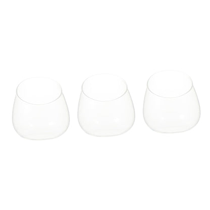 ABOOFAN 3pcs Glass Slant Cut Terrarium Bottles for Plant Display Decorative Landscape Ornaments for Home Desk Shelf and Dining Table Decor