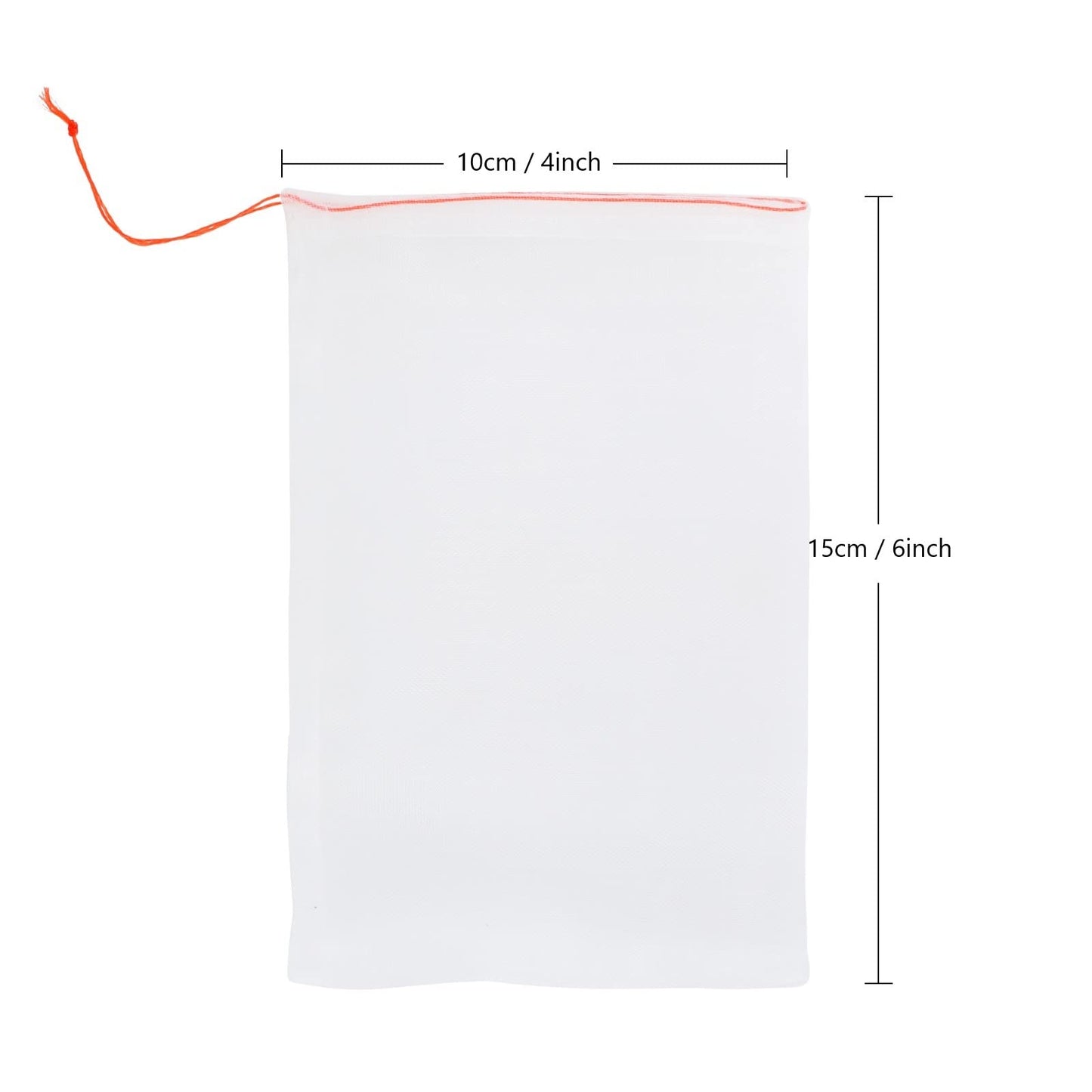Kikhope 100Pcs Fruit Protection Bags, 6"x4" Garden Netting Bags with Drawstring, Fruit Netting Bags, Netting Barrier Bags for Protecting Fruits and Vegetables