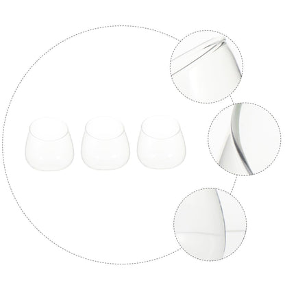 NUSITOU 3pcs Slant Cut Glass Ecological Bottles for Succulents Micro Landscape Terrarium Tabletop Decoration Glass Plant Ornaments for Home and Office