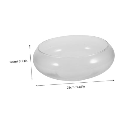Mikikit Fish Bowl Glass Aquarium Tank Clear Desktop Fish Tank for Small Hydroponic Plant Pot Glass Design for Decor