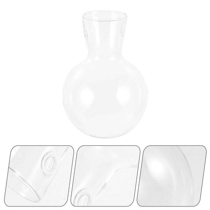 Toddmomy Hydroponic Glass Planters 2-Pack Clear Bulb Vase Accessories for Indoor Plant Propagation Table Centerpiece Home Decor Terrarium Display 3.93X2.75X2.75In