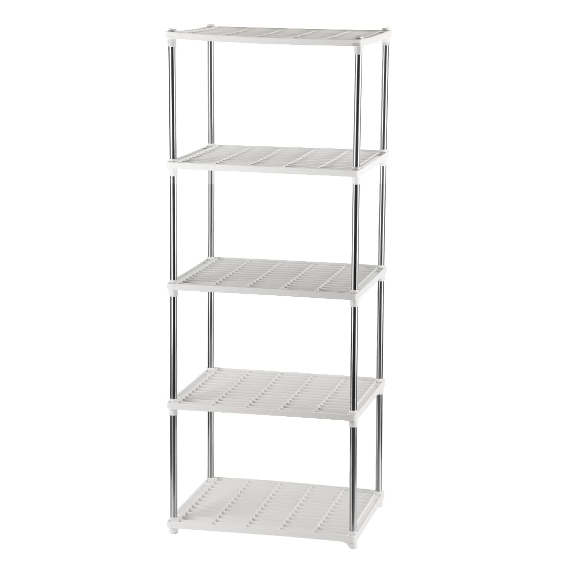 RooTrimmer 5 Layer Seed Starter Tray, Plant Stand, Storage for Nursery Pot Seedling Cell Tray Container Indoor/Outdoor Plant Rack Holder (White)