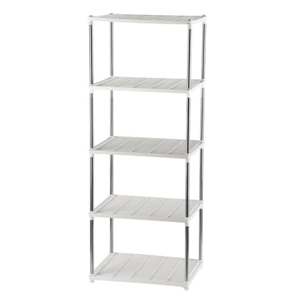 RooTrimmer 5 Layer Seed Starter Tray, Plant Stand, Storage for Nursery Pot Seedling Cell Tray Container Indoor/Outdoor Plant Rack Holder (White)