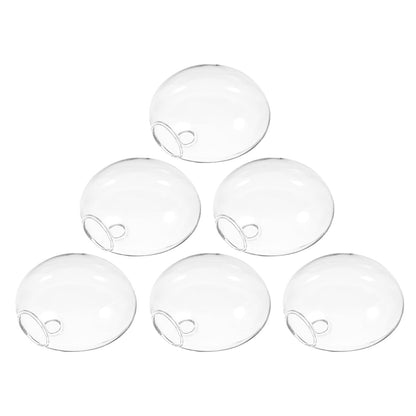 NUOBESTY Wall Hanging Glass Vase for Indoor Plants Hydroponic Glass Terrarium Planter Decor Set of 6 for Home Office Gardening