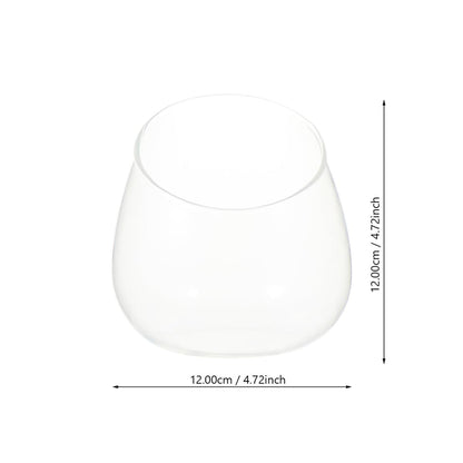 Healeved 3pcs Slant Cut Glass Bottle Micro Landscape Succulent Vase Set, Ecological Desk Terrarium Decoration for Home and Office