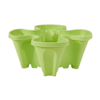 MTICYL Vertical Planter 5 Tiered,Stackable Planters for Strawberry Herb Flower and Vegetable Stacking Garden Tower Gardening Pots with Removable Wheels and Bottom Indoor Outdoor