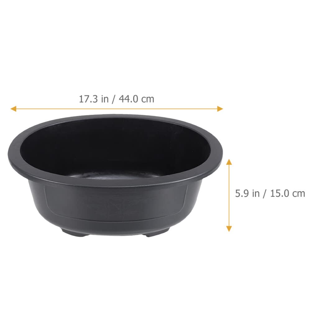 Homoyoyo 2PCS Bonsai Training Pots: 17 inch Large Bonsai Pot Oval Planter with Drainage Hole - Plastic Plants Growing for Nursery, Garden, Balcony