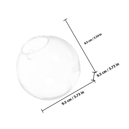 Ipetboom Wall Mounted Hydroponic Planter Vase Set, 4pcs Small 10cm Glass Hanging Terrarium with Invisible Nail and Crystal Mud for Indoor Plant Propagation and Home Décor