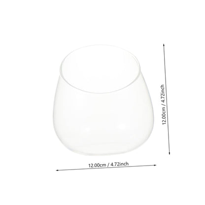 TIDTALEO 3pcs Slant Cut Glass Bottles Ecological Terrarium Vases for Succulent Plants Desktop Micro Landscape Decoration