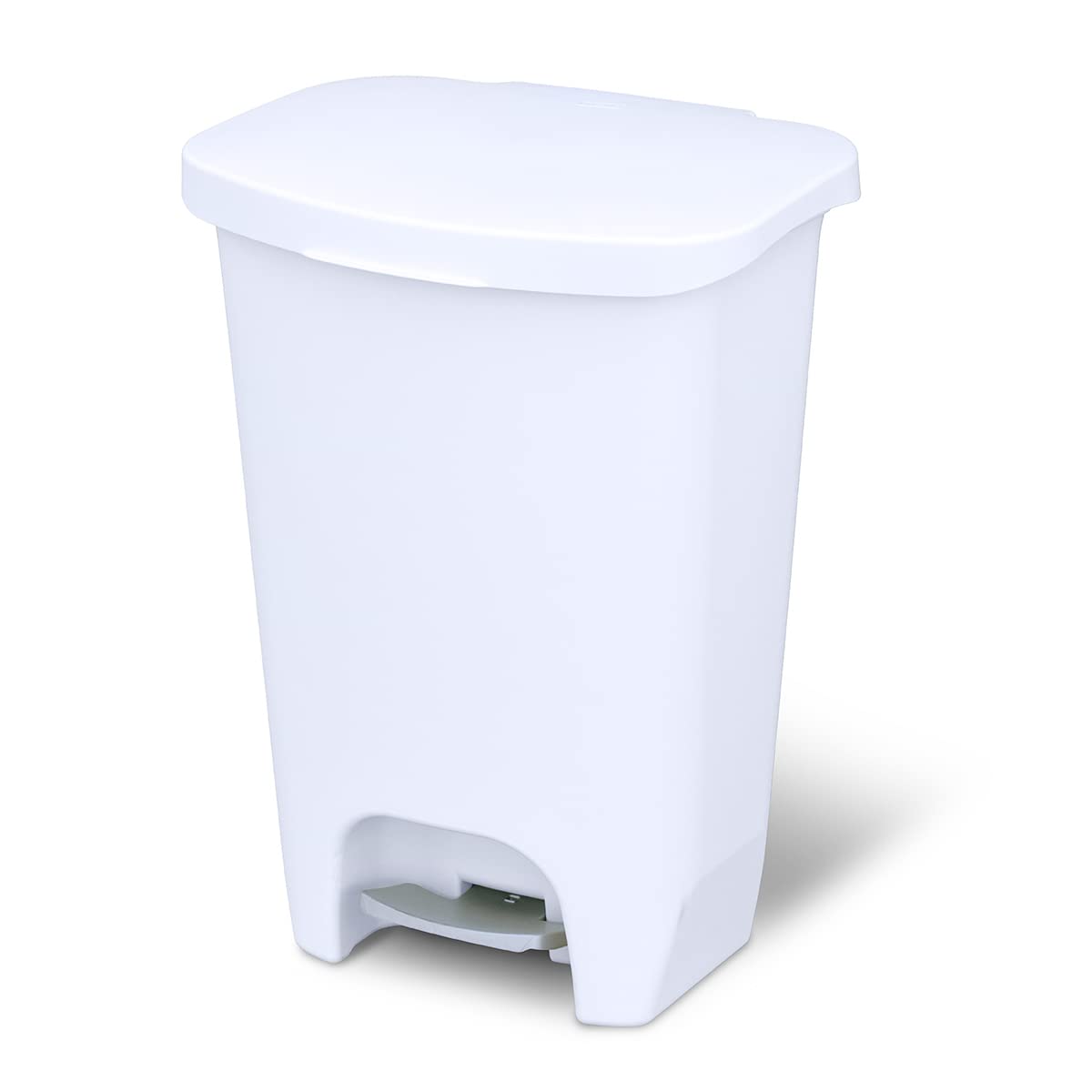 Glad Premium 20 Gallon Trash Can - Plastic Kitchen Waste Bin with Odor Protection of Lid, Stainless Steel Step On Foot Pedal and Garbage Bag Rings, Black