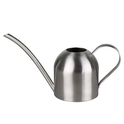 Fasmov Stainless Steel Watering Can, Small Modern Style Watering Pot, 15oz/450ml Watering Can with Long Spout to Prevent Spillage, Perfect Plant Watering Can for Outdoor and Indoor Plants (Silver)