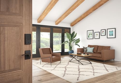 Schlage Encode Smart WiFi Deadbolt Lock for Front Door - Keyless Entry with App or Touchscreen - Works with Alexa, Hey Google, & Airbnb - Create Codes for Guests - Matte Black