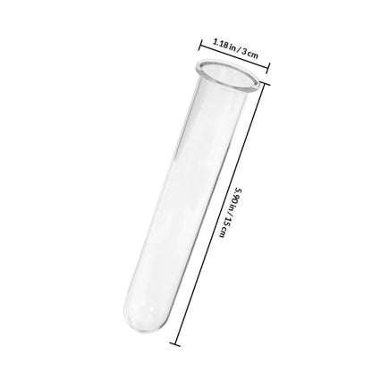 STAHAD Glass Hydroponic Vase Plant Propagation Tubes 5pcs 2.5x3x15cm Test Tubes for Small Terrarium Plants Home Desk Decoration