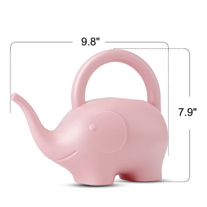 LOYUYU 0.4 Gallon Plastic Watering Can Small Lightweight Cute Indoor Outdoor Garden Plants, Adult Elephant Watering Can STYLE1: Pink