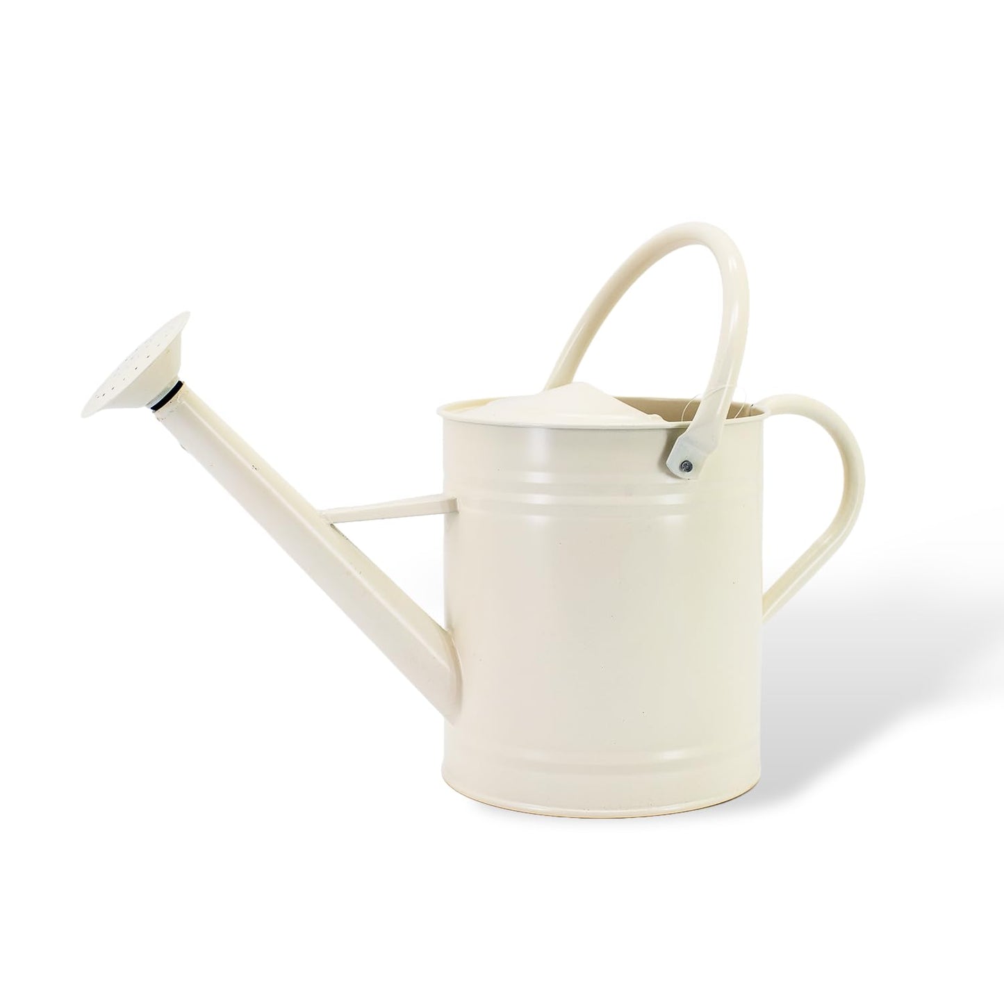 HORTICAN 1 Gallon Watering Can, Matte Cream, Metal Watering Can with Removable Spout, Galvanized Water can, Perfect Plant Water Can for Outddor and Indoor Use