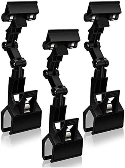 3pcs Sign Clips Clip Holder Sign Holder Clip Paper Holder for Table Top Clip On Sign for Paper Holder Computer Monitor Handy Artist Supplies Holder(Black)